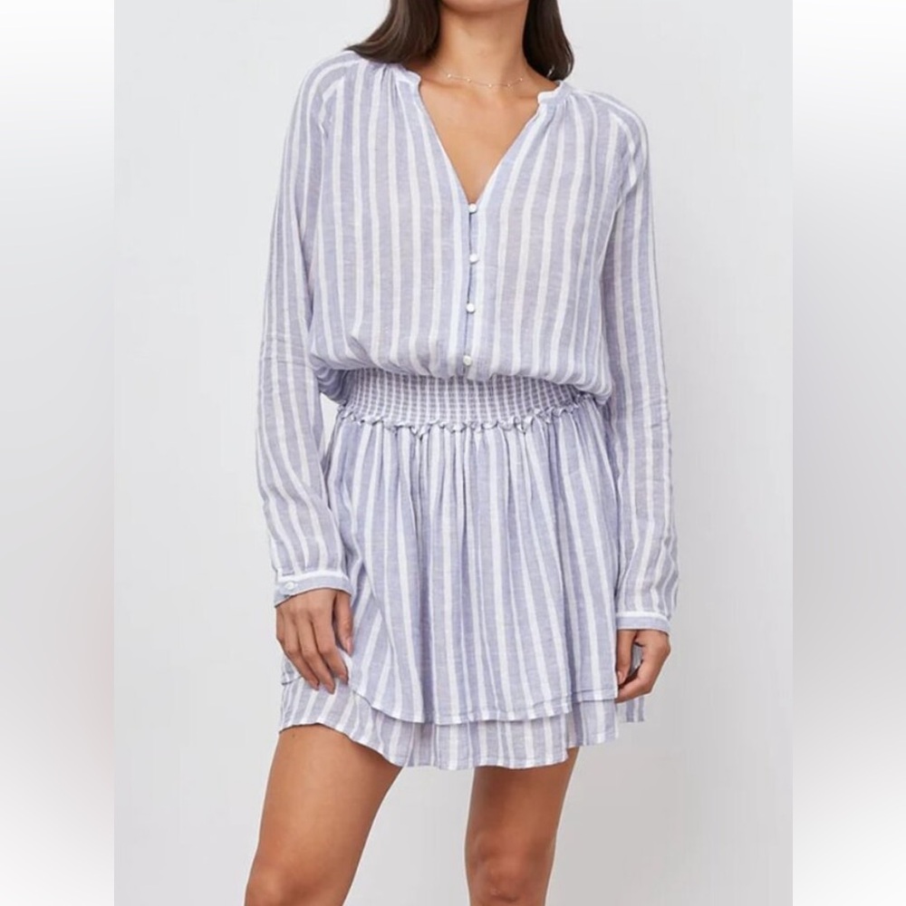Rails Blue and White Striped Shirt